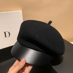 Elegant Black Beret Hat